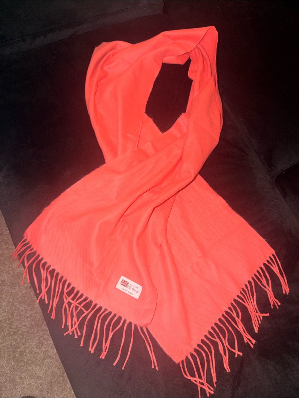 Pink cashmere scarf
